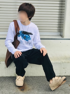 「MHL.」｜「アイテム（その他）」を使った、じいさん（メンズ・172cm）の秋コーディネート