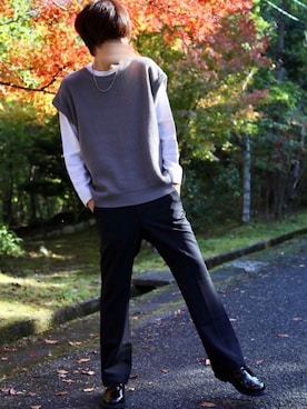 じいさん（メンズ・172cm）の冬コーディネート