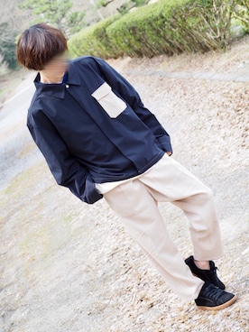 「anown（アノン）のアイテム（ジャケット/アウター）」を使った、じいさん（メンズ・172cm）の夏コーディネート