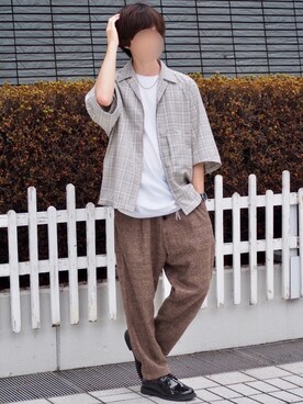 「Guranisuta（グラニスタ）のアイテム」を使った、じいさん（メンズ・172cm）の夏コーディネート