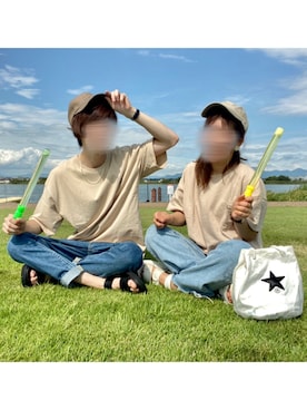 「chocomee（チョコミー）のアイテム」を使った、じいさん（メンズ・172cm）の夏コーディネート