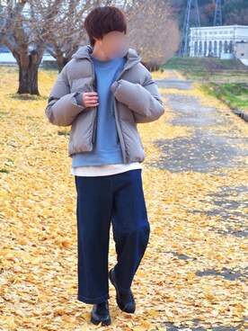 「shiki tokyo（シキトウキョウ）のアイテム（スウェット）」を使った、じいさん（メンズ・172cm）の秋コーディネート