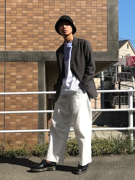 「ironari（イロナリ）のアイテム」を使った、Rikuさん（メンズ・181cm）の春コーディネート