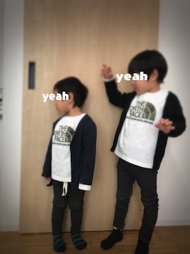 「ノースフェイス」｜minさん（キッズ・100cm）の春コーディネート