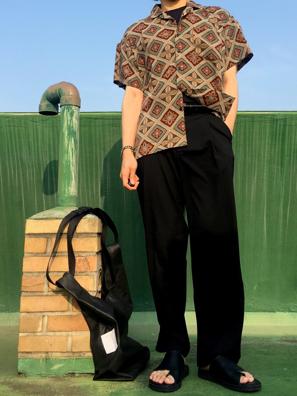 「summer、vintage、daily look、ootd、fashion、menswear、korea」｜「AGING.CCCのアイテム（ブレスレット、シルバー系）」を使った、Yang_korさん（メンズ・179cm）の夏コーディネートの1枚目の写真