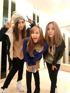 「Accessorize（アクセサライズ）のアイテム（帽子）」を使った、Jazさん（レディース・170cm）の冬コーディネート