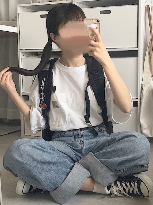 ちろる Carharttのtシャツ カットソーを使ったコーディネート Wear