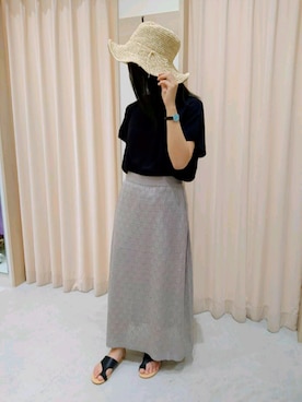 「テチチ(Te chichi)」｜「アイテム（帽子）」を使った、mahiroさん（レディース・160cm）の春コーディネート