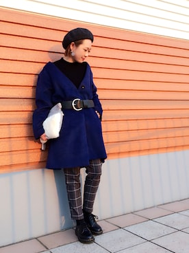 「ファークラッチ」｜「アイテム（ジャケット/アウター）」を使った、isonさん（レディース・156cm）の秋コーディネート