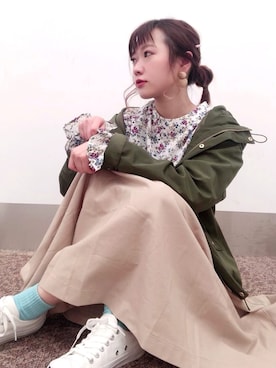 「ジャックパーセル」｜「アイテム（ブルゾン）」を使った、isonさん（レディース・156cm）の冬コーディネート