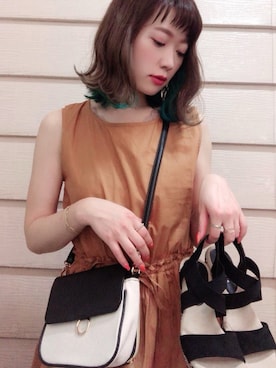 「ベルトサンダル」｜「アイテム（ワンピース/ドレス）」を使った、isonさん（レディース・156cm）の夏コーディネート