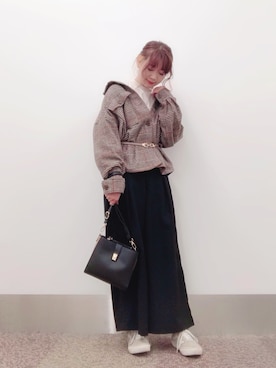 「オールドスクール」｜「アイテム（ミリタリージャケット）」を使った、isonさん（レディース・156cm）の秋コーディネート