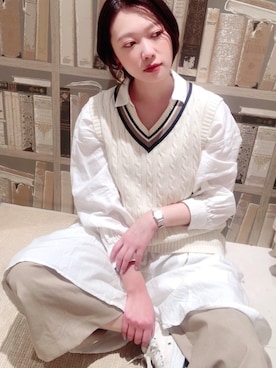 「ジャックパーセル」｜「アイテム（ワンピース/ドレス）」を使った、isonさん（レディース・156cm）の春コーディネート