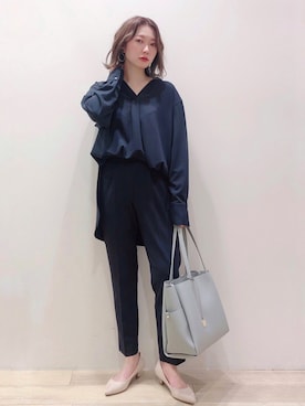 「OPAQUE.CLIP」｜「アイテム（トレンチコート）」を使った、isonさん（レディース・156cm）の冬コーディネート