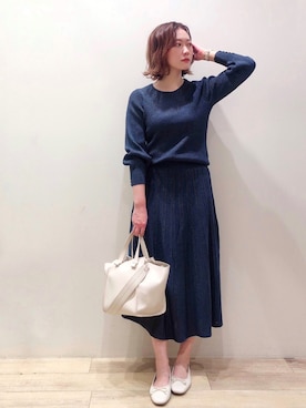 「ニットアップ」｜「アイテム（その他シューズ）」を使った、isonさん（レディース・156cm）の春コーディネート