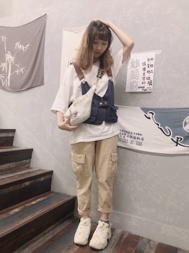 「planet（planet）のアイテム（ジャケット/アウター）」を使った、Rueiさん（レディース・155cm）の春コーディネート