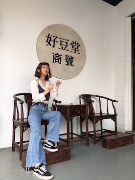 「planet（planet）のアイテム」を使った、Rueiさん（レディース・155cm）の春コーディネート