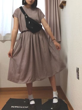 「お祭り」｜「アイテム（ワンピース/ドレス）」を使った、あすかさん（レディース・163cm）の夏コーディネート
