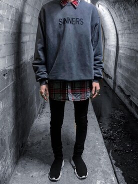 「Cody Sanderson」｜「アイテム（スウェット）」を使った、Taro/Bannoさん（メンズ・168cm）の春コーディネート