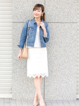 「URBAN RESEARCH ROSSO WOMEN（アーバンリサーチ　ロッソ）のROSSO エナメルパンプス（パンプス）」を使った、kawanoさん（レディース・164cm）の春コーディネート