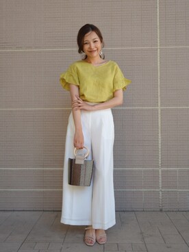 「URBAN RESEARCH ROSSO WOMEN（アーバンリサーチ　ロッソ）のアイテム（サンダル）」を使った、kawanoさん（レディース・164cm）の春コーディネート