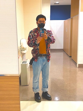 「TOMMY HILFIGER（トミーヒルフィガー）の【ヴィンテージ古着】90's TOMMY HILFIGER/トミーヒルフィガー デニムパンツ（デニムパンツ、ブルー系）」を使った、SHOTAさん（メンズ・170cm）の春コーディネート