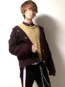 「GU（ジーユー）の（GU）スキニーフィットジーンズ（MEN ⁄ ジーンズ）」を使った、むろさん（メンズ・165cm）の冬コーディネート