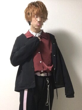 「GU（ジーユー）の（GU）スキニーフィットジーンズ（MEN ⁄ ジーンズ）」を使った、むろさん（メンズ・165cm）の冬コーディネート