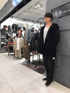 「GGD（ジージーディー）のアイテム（ブルゾン）」を使った、GGD edition あべの店さん（メンズ・172cm）の秋コーディネート