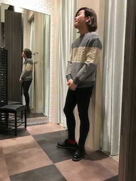 「ネイビー×ホワイト」｜GGD edition あべの店さん（メンズ・172cm）の秋コーディネート