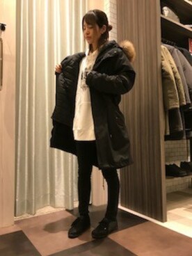 「HVC」｜「アイテム（モッズコート）」を使った、GGD edition あべの店さん（レディース・160cm）の秋コーディネート
