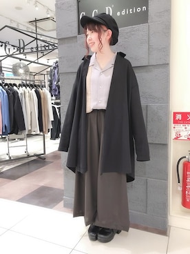 「GGD（ジージーディー）のアイテム（ジャケット/アウター）」を使った、GGD edition あべの店さん（レディース・154cm）の冬コーディネート
