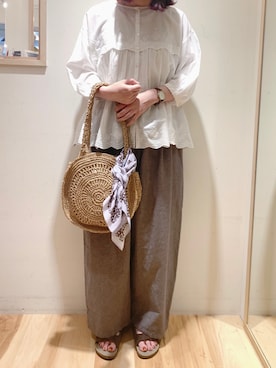 「サマンサモスモス」｜「アイテム（財布/小物）」を使った、やしきさん（レディース・163cm）の夏コーディネート