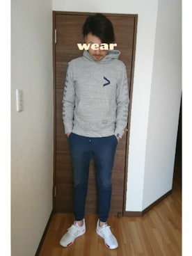 「Turn me on !?（ターンミーオン）のアイテム」を使った、⚾BASE⚾(ベース)さん（メンズ・185cm）の春コーディネート