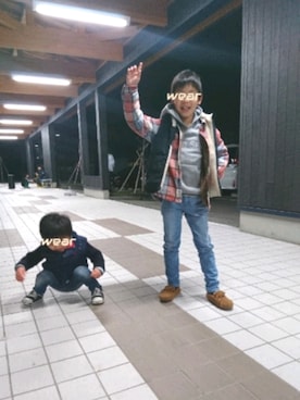 「キッズファッション」｜「アイテム（その他アウター）」を使った、⚾BASE⚾(ベース)さん（メンズ・185cm）の冬コーディネート