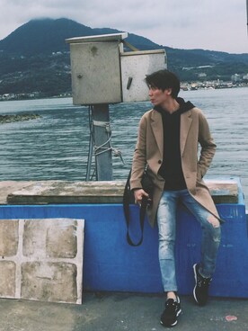「TOPMAN（トップマン）のアイテム（パーカー）」を使った、Brooklyn365さん（メンズ・180cm）の冬コーディネート