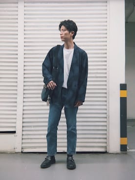 「アイテム（メッセンジャーバッグ、ブルー系）」を使った、Brooklyn365さん（メンズ・180cm）の春コーディネート