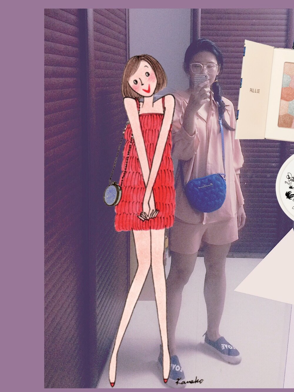 「no brandのアイテム（バッグ、ブルー系）」を使った、然，さん（レディース・165cm）の春コーディネートの1枚目の写真