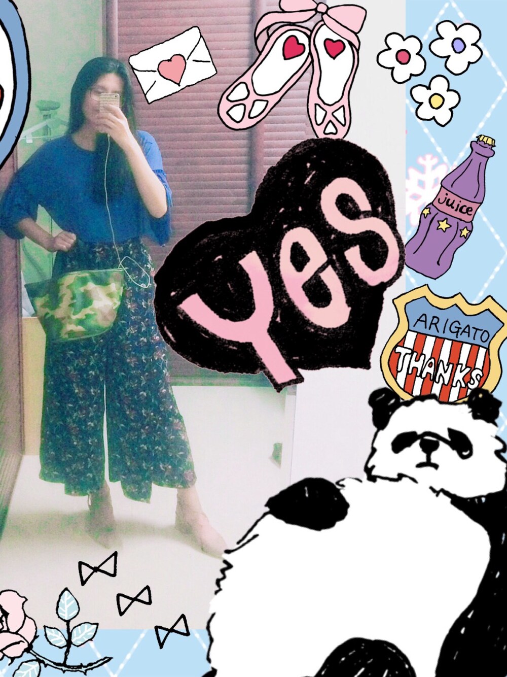 「GUのアイテム（チノパンツ、ブルー系）」を使った、然，さん（レディース・165cm）の夏コーディネートの1枚目の写真