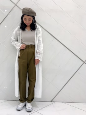 「URBAN RESEARCH（アーバンリサーチ）のアイテム（ハンチング/ベレー帽）」を使った、SAKI.さん（レディース・161cm）の冬コーディネート