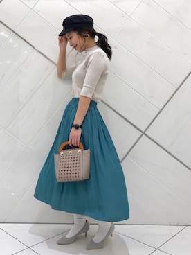 「アーバンリサーチ」｜「アイテム（キャスケット）」を使った、SAKI.さん（レディース・161cm）の冬コーディネート