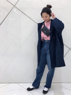 「TICCA（ティッカ）のアイテム（トレンチコート）」を使った、SAKI.さん（レディース・161cm）の春コーディネート