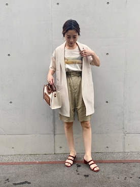 「テーラード」｜「アイテム（その他アウター）」を使った、SAKI.さん（レディース・161cm）の夏コーディネート