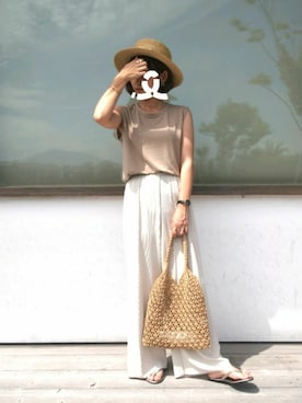 「テロテロ」｜「アイテム（アナログ腕時計）」を使った、biwaさん（レディース・153cm）の夏コーディネート