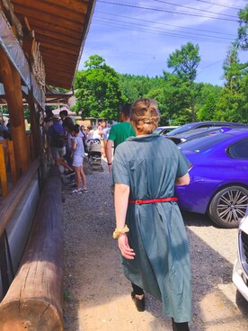 Earth Music Ecology アースミュージックアンドエコロジー のシャツワンピース グリーン系 を使った人気ファッションコーディネート Wear