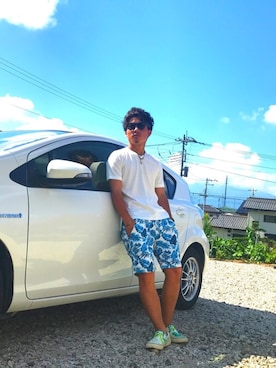「プール」｜ながやさん（メンズ・166cm・10代）の夏コーディネート