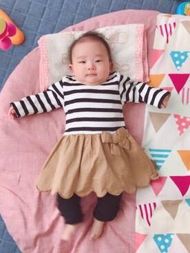 「アイテム（ワンピース/ドレス）」を使った、saakさん（レディース・70cm）の夏コーディネート