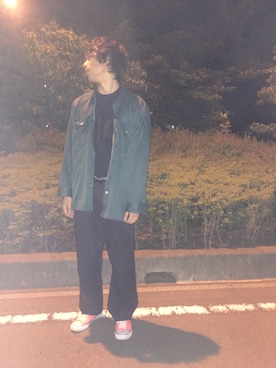 「ローカット」｜「アイテム（ブルゾン）」を使った、ケンゾーさん（メンズ・180cm）の夏コーディネート