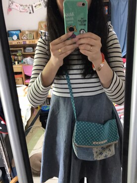 「present（プレゼント）のアイテム（ネックレス）」を使った、Cicaさん（レディース・167cm）の夏コーディネート