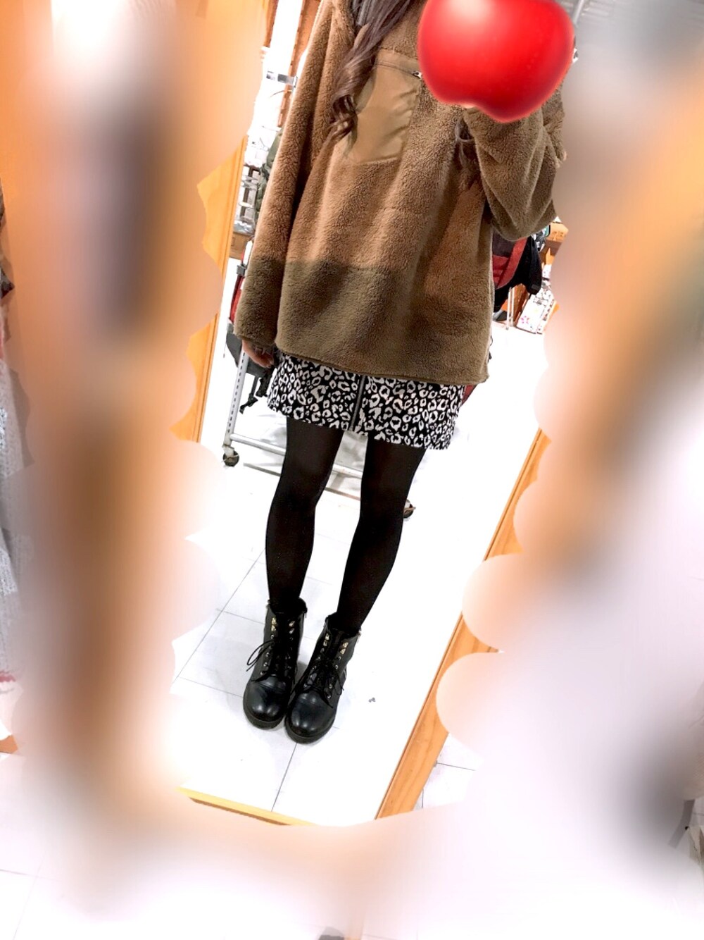 「オーバーサイズ」｜「UNIQLOのフリースプルオーバー（長袖） XL（Tシャツ/カットソー、ベージュ系）」を使った、as2k328さん（レディース・173cm）の冬コーディネートの1枚目の写真